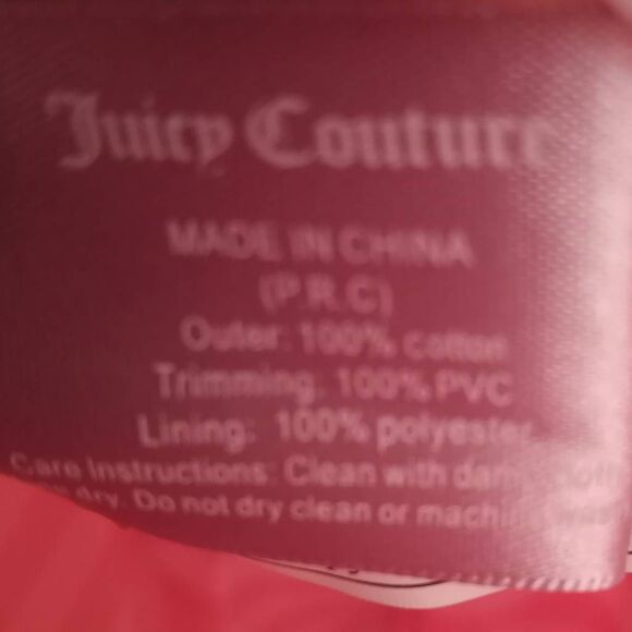 JUICY COUTURE PINK & WHITE SPARKLE TOTE BAG EUC - Picture 10 of 11